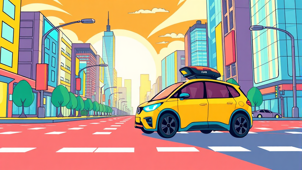 LG이노텍, AI 모빌리티 혁신 3 AI 모빌리티 기술 소개 (cartoon 스타일)