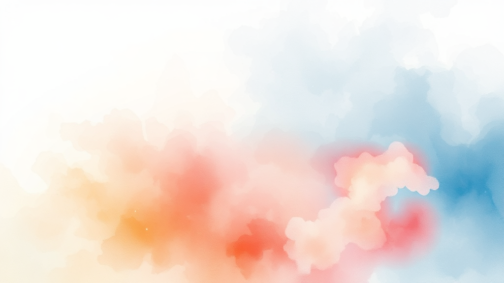 디지털 전환 지원 (watercolor 스타일)