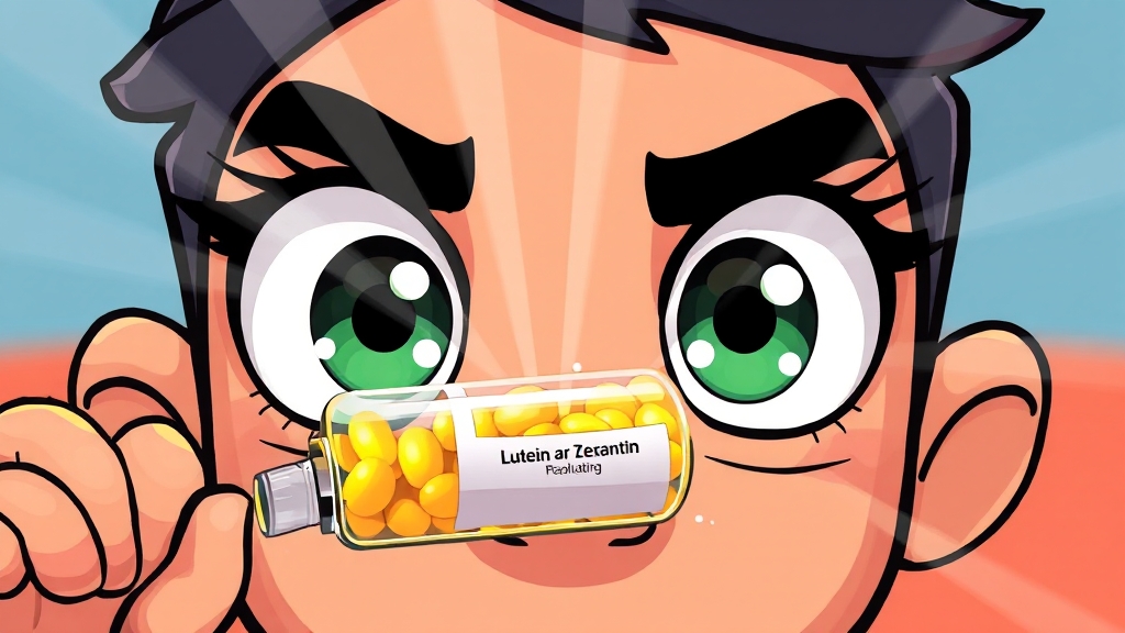 눈 영양제 복용 시 주의사항 (cartoon 스타일)