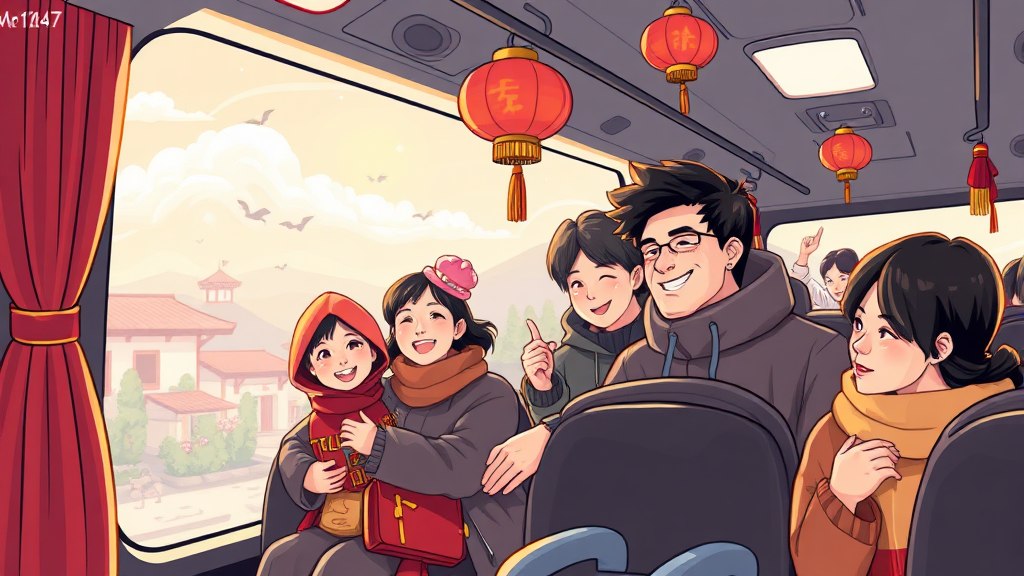 성공적인 예매, 행복한 설날! (illustration 스타일)