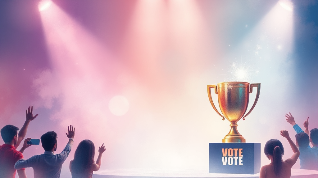 결승전 문자 투표 (watercolor 스타일)