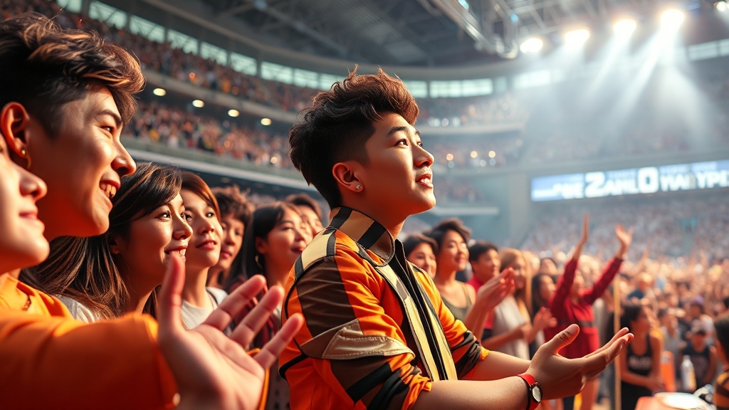 뜨거운 관객 반응 예상 (realistic 스타일)