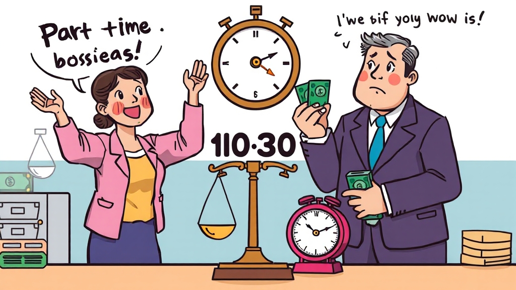 최저임금 인상이 미치는 영향 (cartoon 스타일)