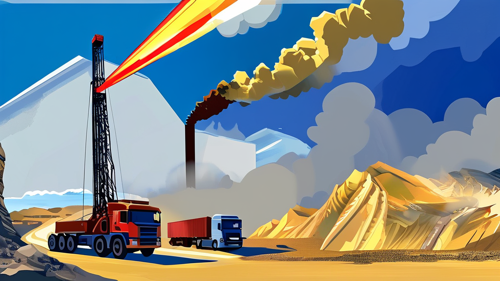 글로벌 석유 시장의 위기: 가격 폭등과 공급망 불안 (illustration 스타일)