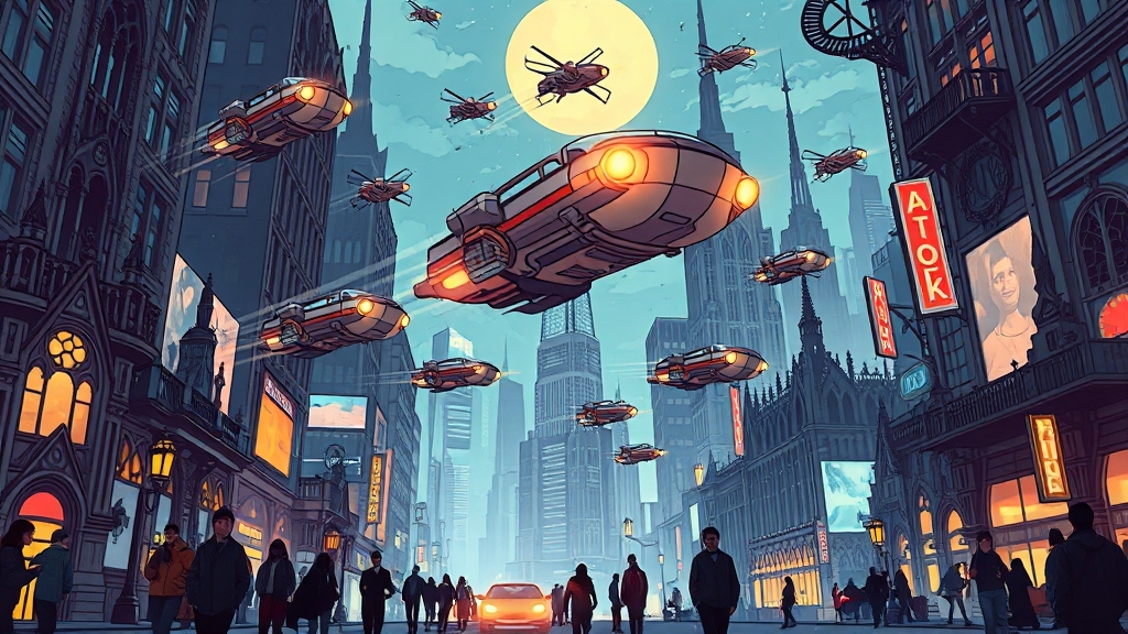 SF 문학, 미래를 그리다 (cartoon 스타일)