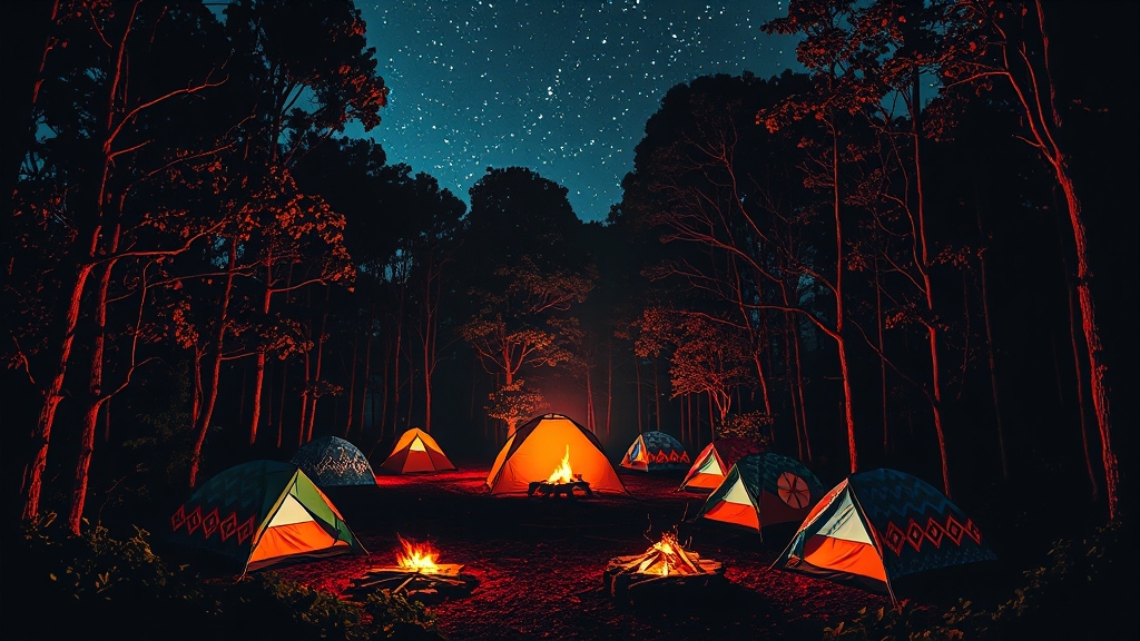 캠핑 후기, 어디가 좋을까? (popart 스타일)