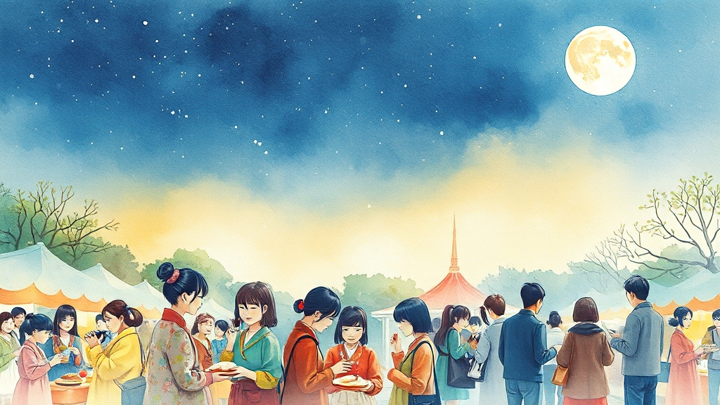 9월 서울 축제: 먹거리, 즐길 거리 (watercolor 스타일)