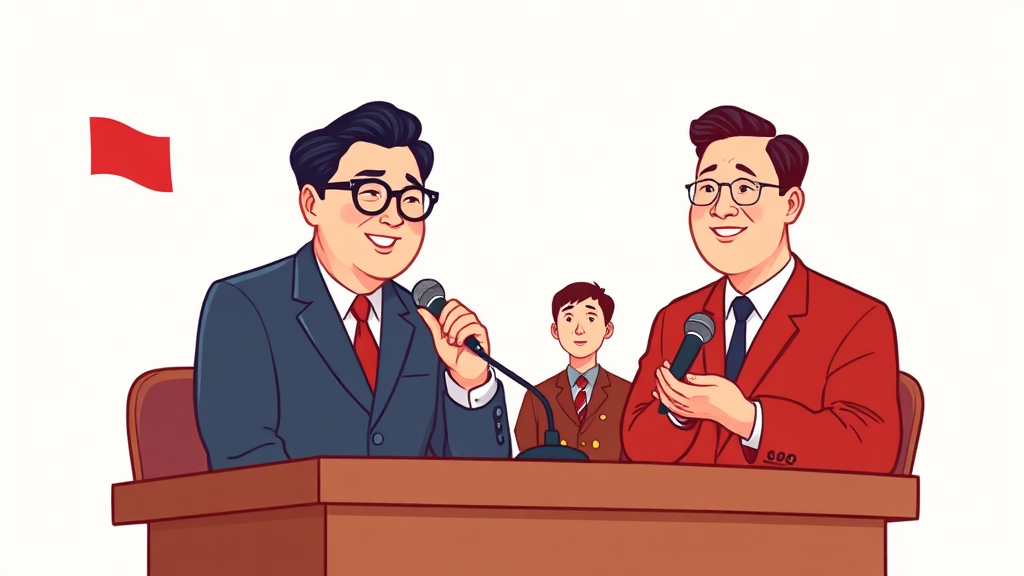 정치 주요 이슈 (cartoon 스타일)