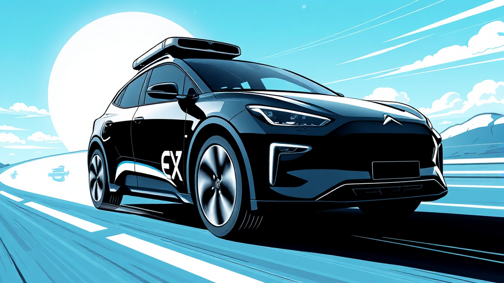 주행 성능과 배터리 효율은? (illustration 스타일)