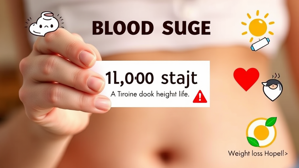 고혈당의 흔한 증상과 숨겨진 위험 (realistic 스타일)