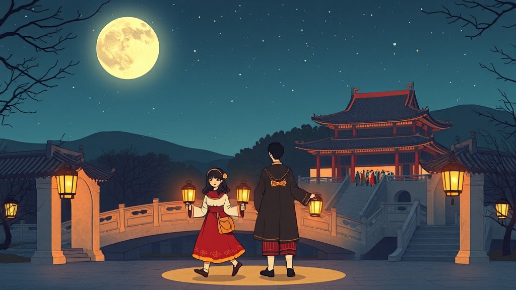 관람 코스 및 주요 장소 (cartoon 스타일)