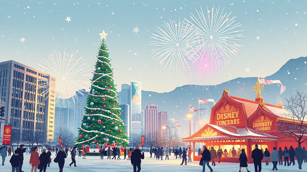 홍콩: 유럽풍 크리스마스 (illustration 스타일)