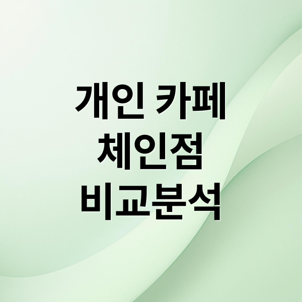 개인 카페
체인점
비교분석 (음식점 창업 개인 vs 체인점)