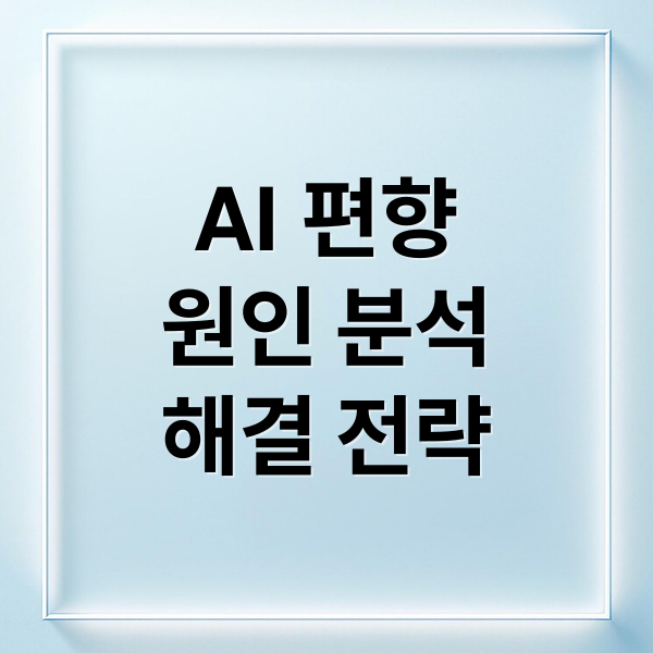AI 편향
원인 분석
해결 전략 (알고리즘은 사회적 편견을 반영하는가? 무의식의 디지털화)