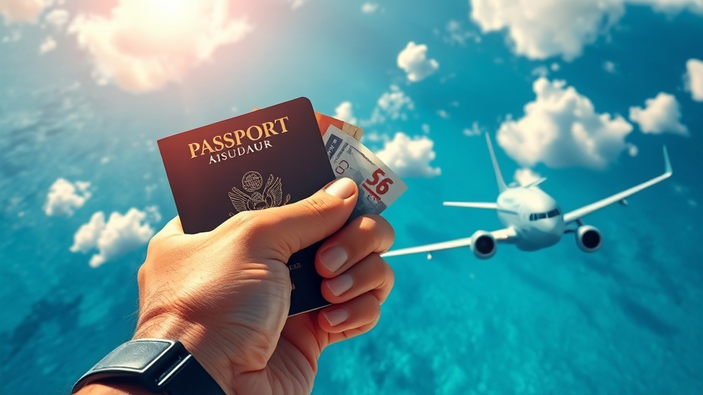 푸꾸억 꿀팁: 유심, 환전, 픽업 예약 (realistic 스타일)