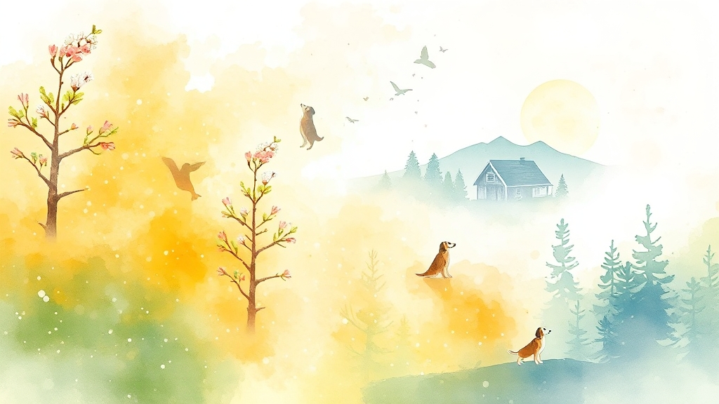 송화가루, 무엇일까요? (watercolor 스타일)