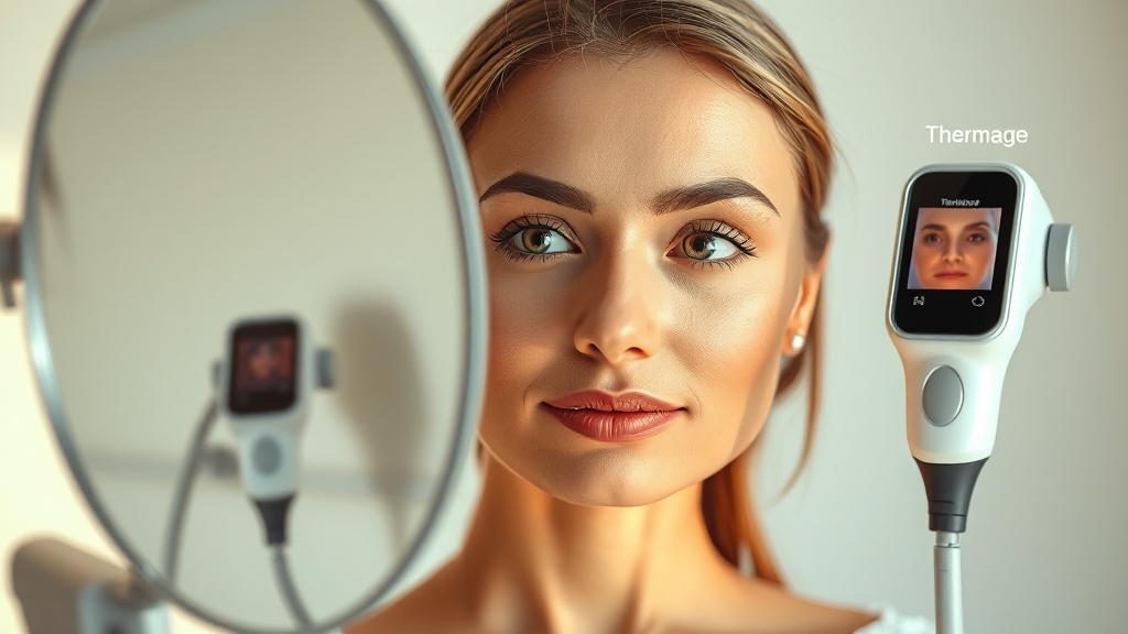 리프팅 시술 비교 (realistic 스타일)