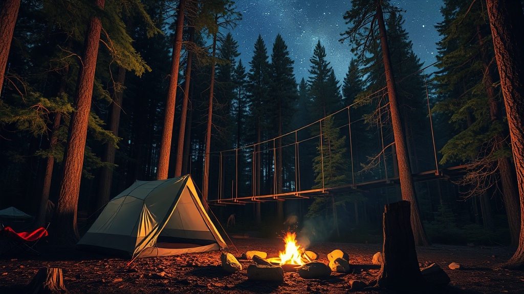 캠핑장, 어디가 좋을까? (realistic 스타일)