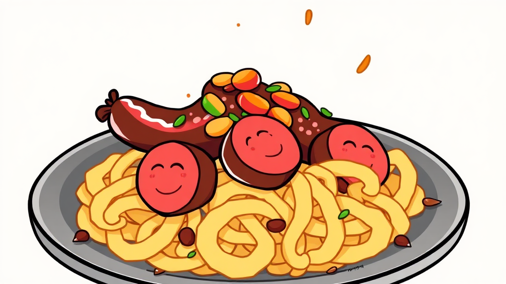 피순대, 그 맛의 비밀 (cartoon 스타일)