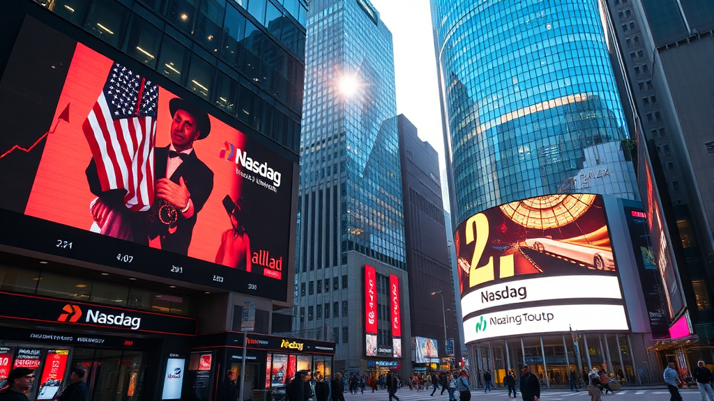 나스닥 시장 이해하기 (realistic 스타일)