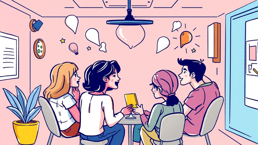 그룹 채팅 기능 소개 (cartoon 스타일)