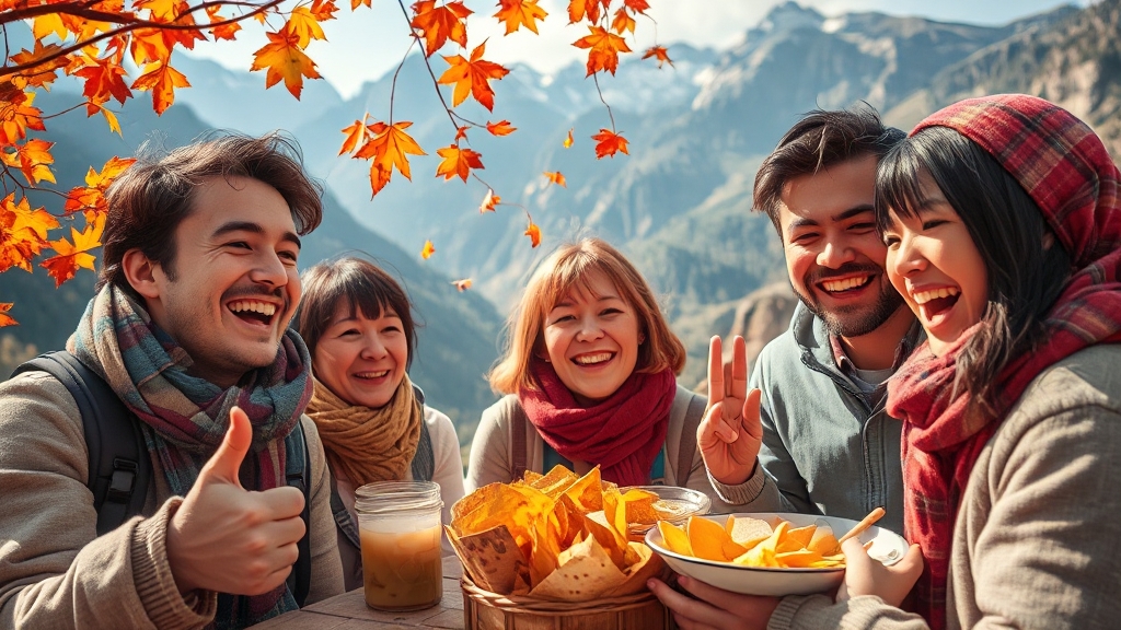 단풍 명소 주변 맛집 및 여행 코스 (realistic 스타일)