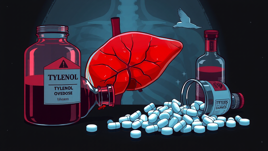 타이레놀 부작용 및 과용의 위험은? (illustration 스타일)