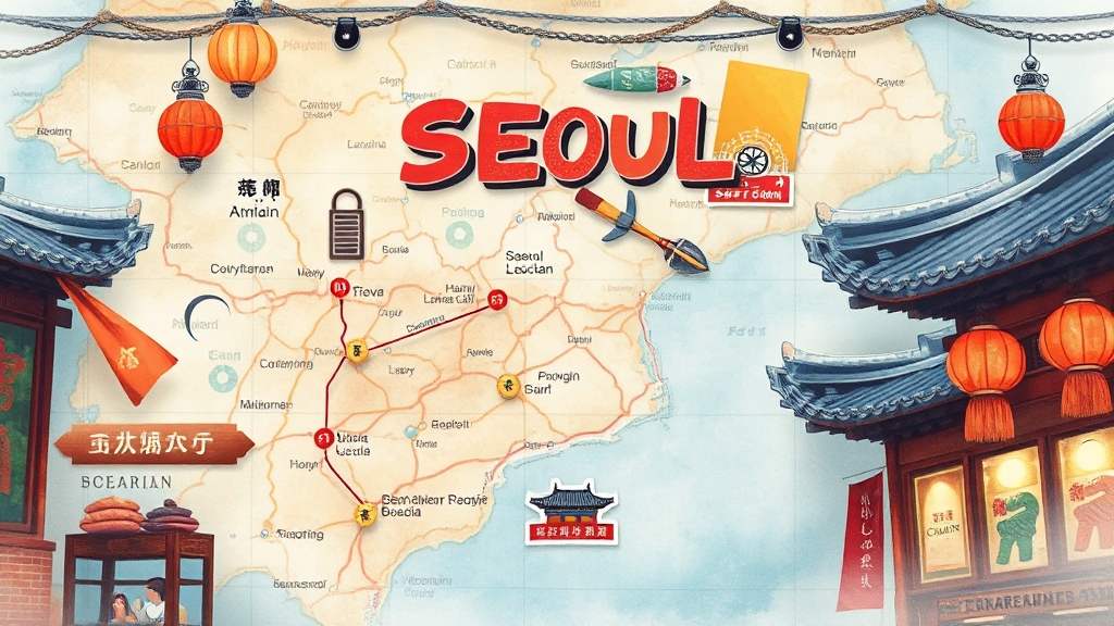 서울 지도, 이렇게 활용하세요! (watercolor 스타일)