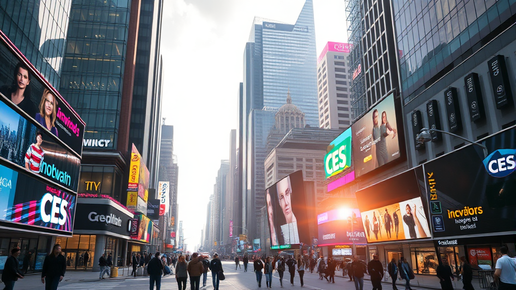 CES 참가 및 혁신상 준비 (realistic 스타일)