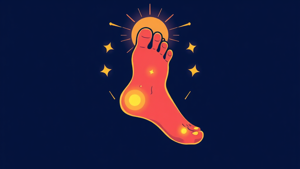 발바닥 지압점: 통증 완화와 건강 증진의 비밀 (cartoon 스타일)