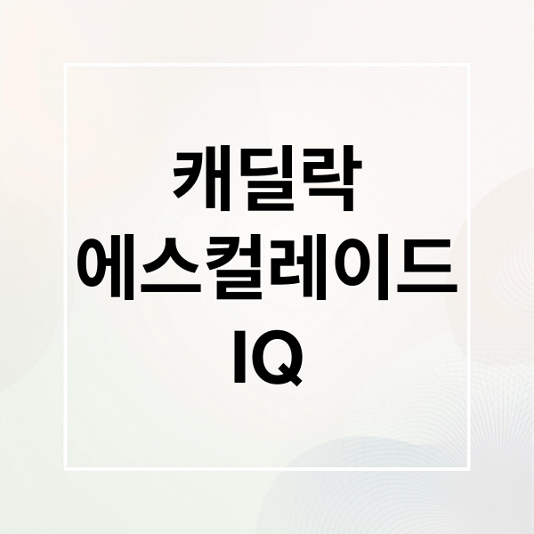 캐딜락
에스컬레이드
IQ (캐딜락 에스컬레이드 IQ)