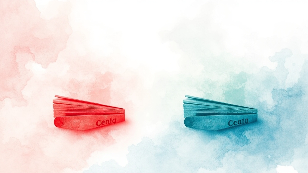 리볼빙 vs 할부: 차이점 비교 (watercolor 스타일)