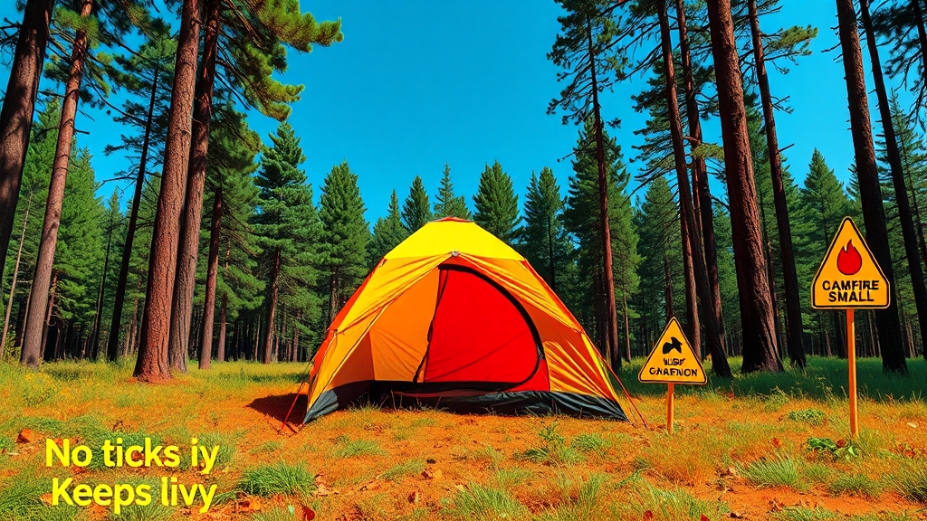 캠핑장 시설 이용 꿀팁과 주의사항 (popart 스타일)