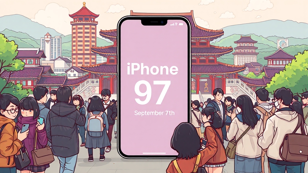 9월 9일, 아이폰 17 공개 임박? (cartoon 스타일)