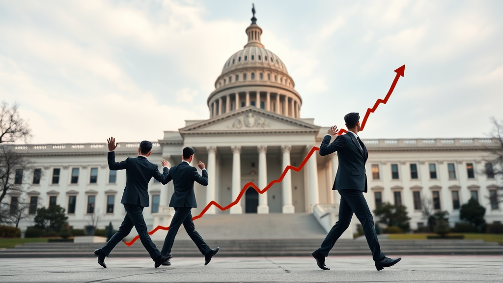 미국 정부 정책이 증시에 미치는 영향 (realistic 스타일)