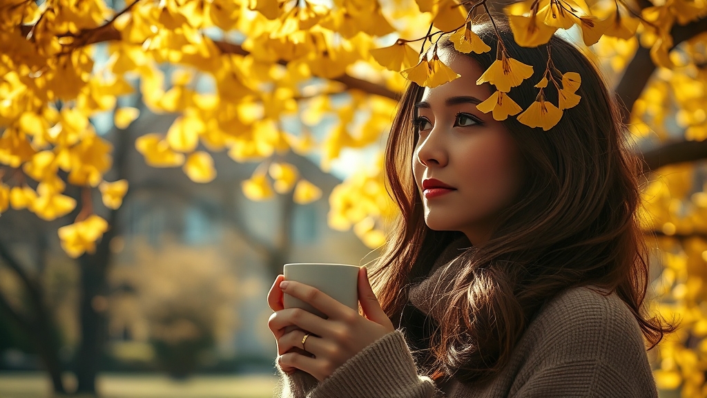 은행나무 주변 편의시설은? (realistic 스타일)