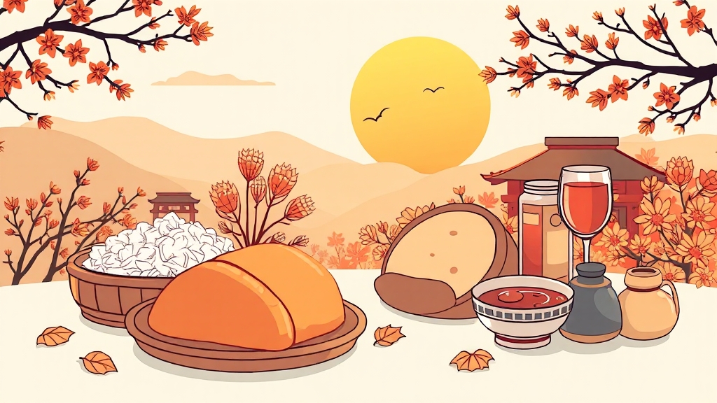 축제의 맛, 먹거리 정보 (illustration 스타일)