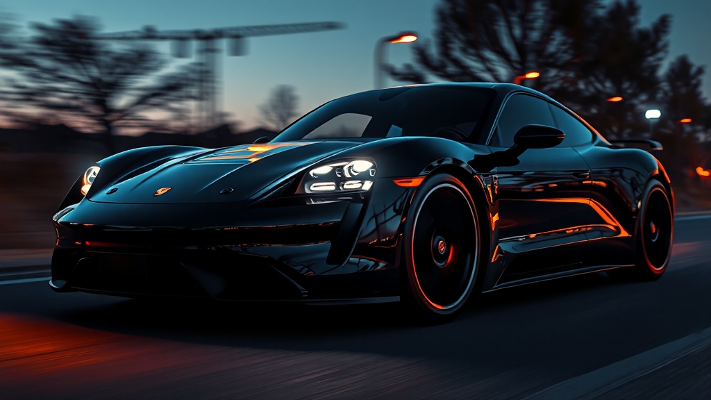 타이칸 블랙 에디션 출시 (realistic 스타일)