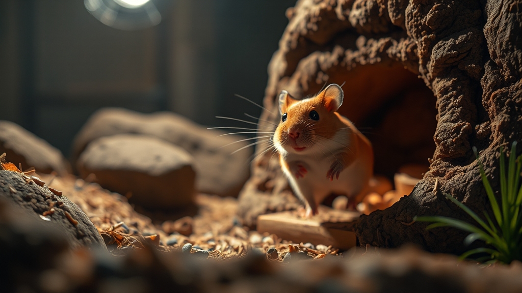 햄스터 행동 및 습성 이해 (realistic 스타일)