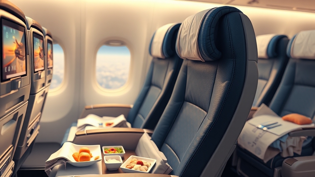 대한항공 기내 서비스 정보 (realistic 스타일)