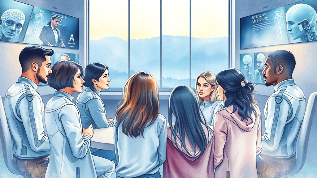 AI 윤리 교육, 미래 사회를 위해 어떻게 해야 할까요? (watercolor 스타일)