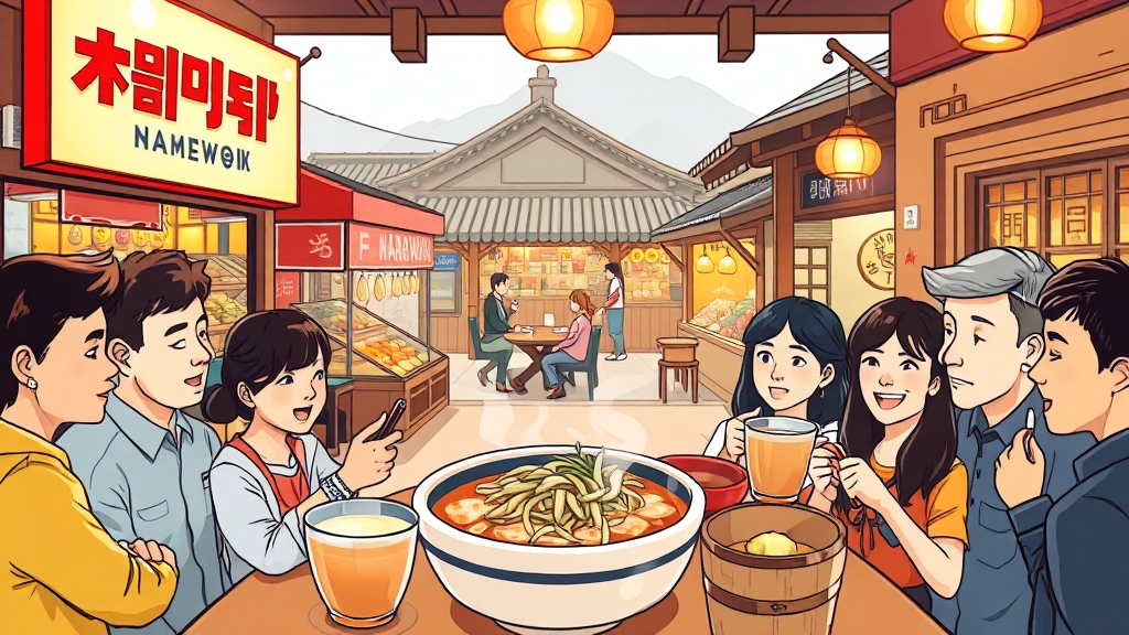 남원 맛집 탐험 (cartoon 스타일)