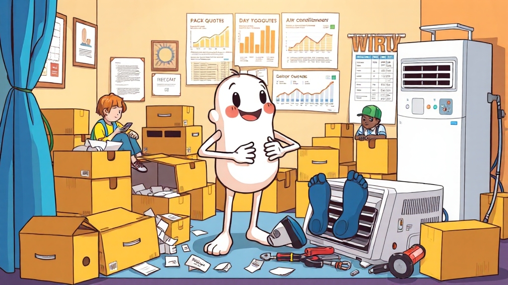 포장이사 비용 절약 꿀팁 대방출 (cartoon 스타일)
