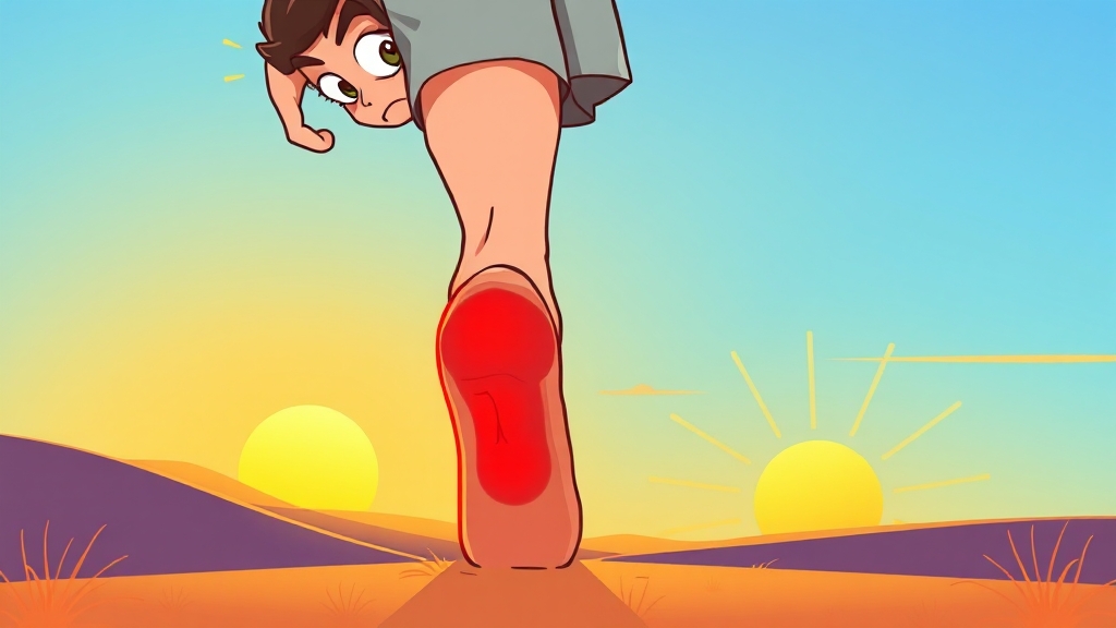 족저근막염이란? (cartoon 스타일)