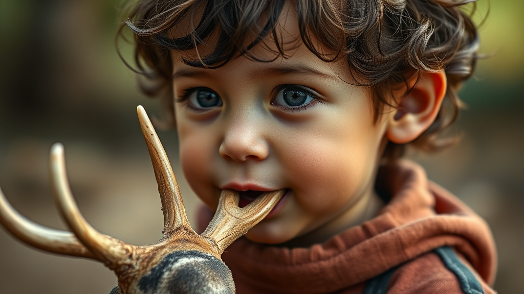 어린이 녹용: 성장 촉진과 체력 증진을 위한 활용법 (realistic 스타일)