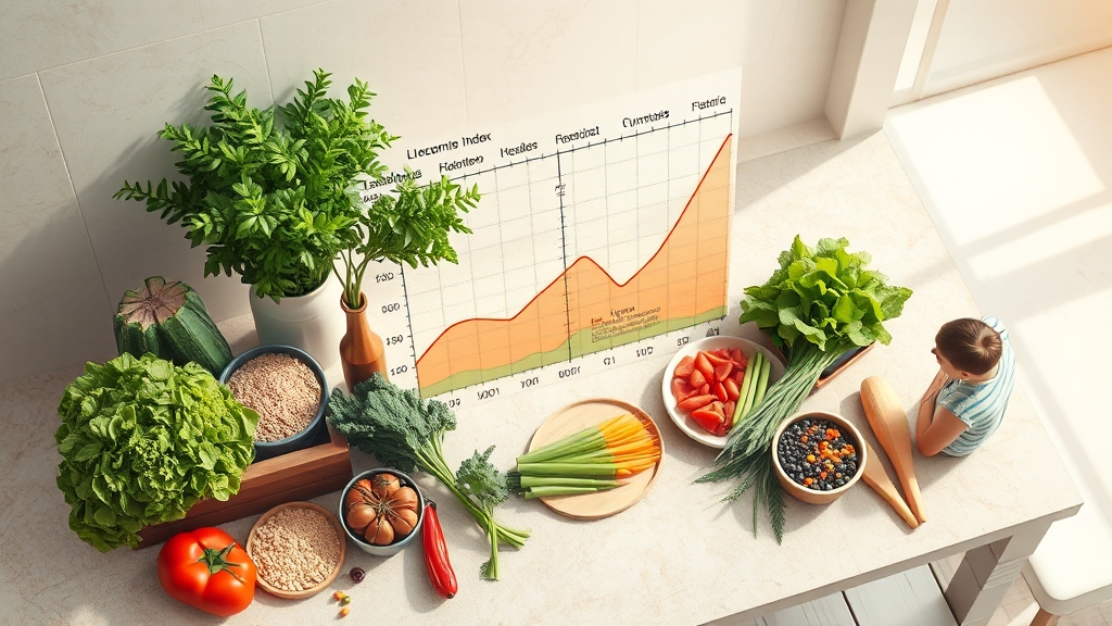 GI & GL, 혈당 관리에 중요! (realistic 스타일)