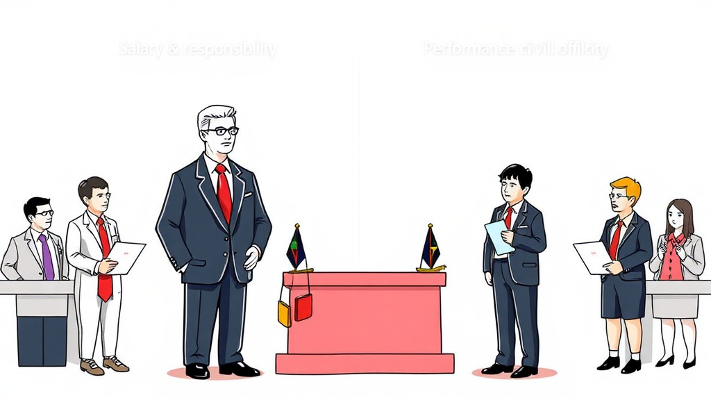 급여 체계와 책임 방식: 연봉 차이의 근본 원인 (illustration 스타일)