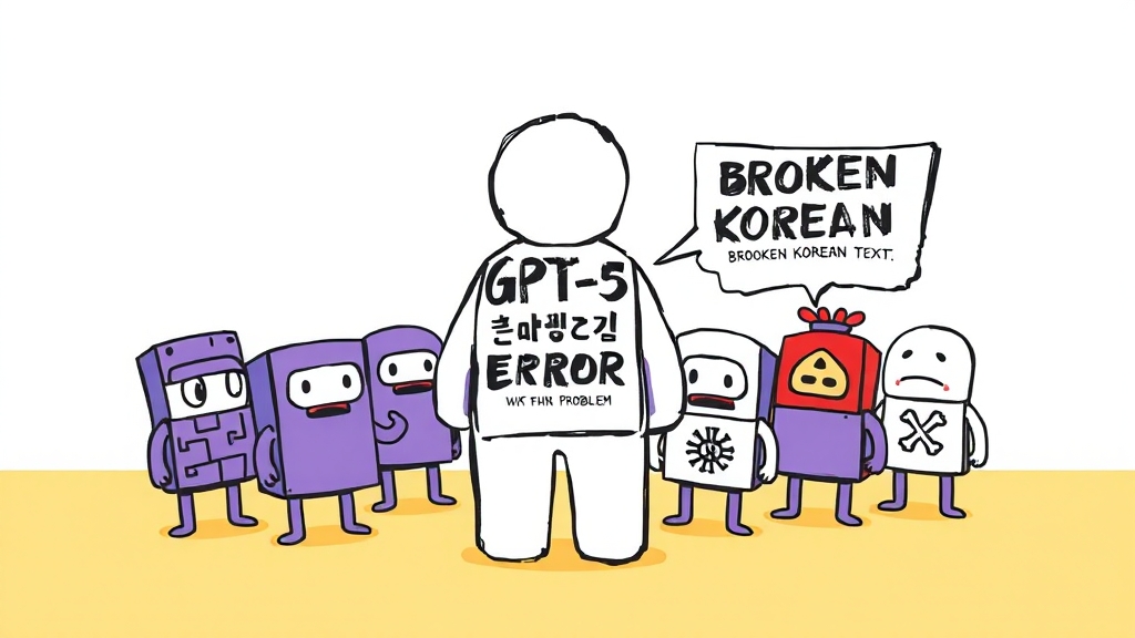 GPT-5 오류 원인 분석 (cartoon 스타일)