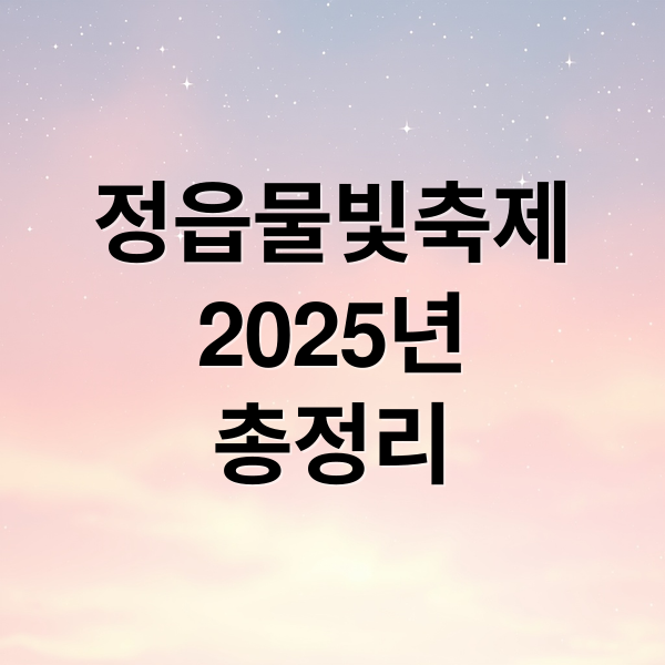 정읍물빛축제
2025년
총정리 (정읍물빛축제 김태연)