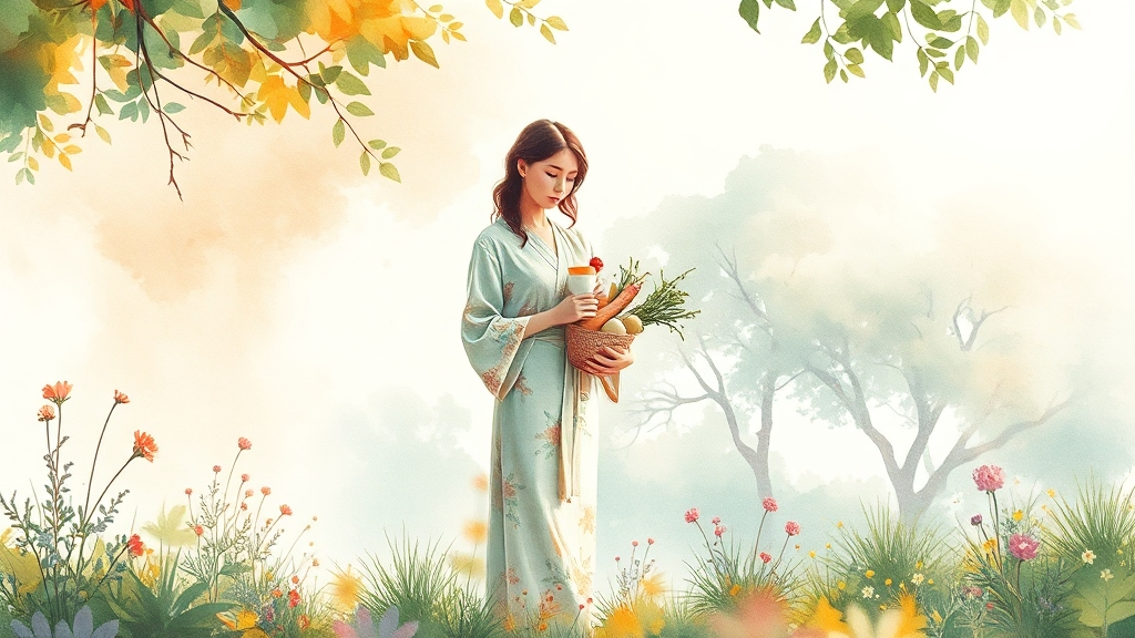 말복 보양식 섭취 시 주의사항 (watercolor 스타일)